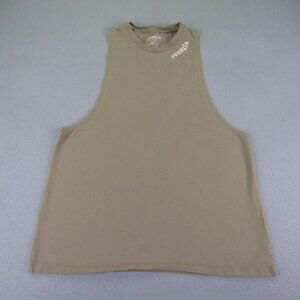 YoungLA Shirt Mens Large Beige Tan Brown Sleeveless Tank Top Muscle Athletic Gym